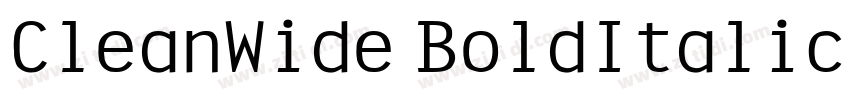 CleanWide BoldItalic字体转换